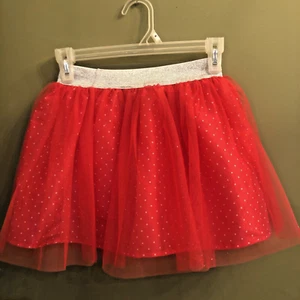Girls Skirt Skort Medium 7-8 Layered Disney Parks Minnie Mouse Glittered - Picture 1 of 6