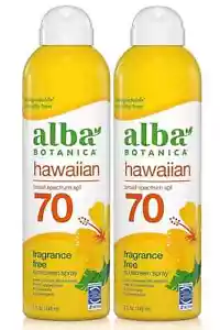 Alba Botanica Sunscreen Spray for Face and Body, Broad Spectrum SPF 70 2 Pack - Picture 1 of 3