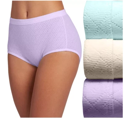 Women Jockey 3-Pack Briefs (VIOLET VEIL ASST) Breathe Comfort Classic Underwear - Image 1 of 4