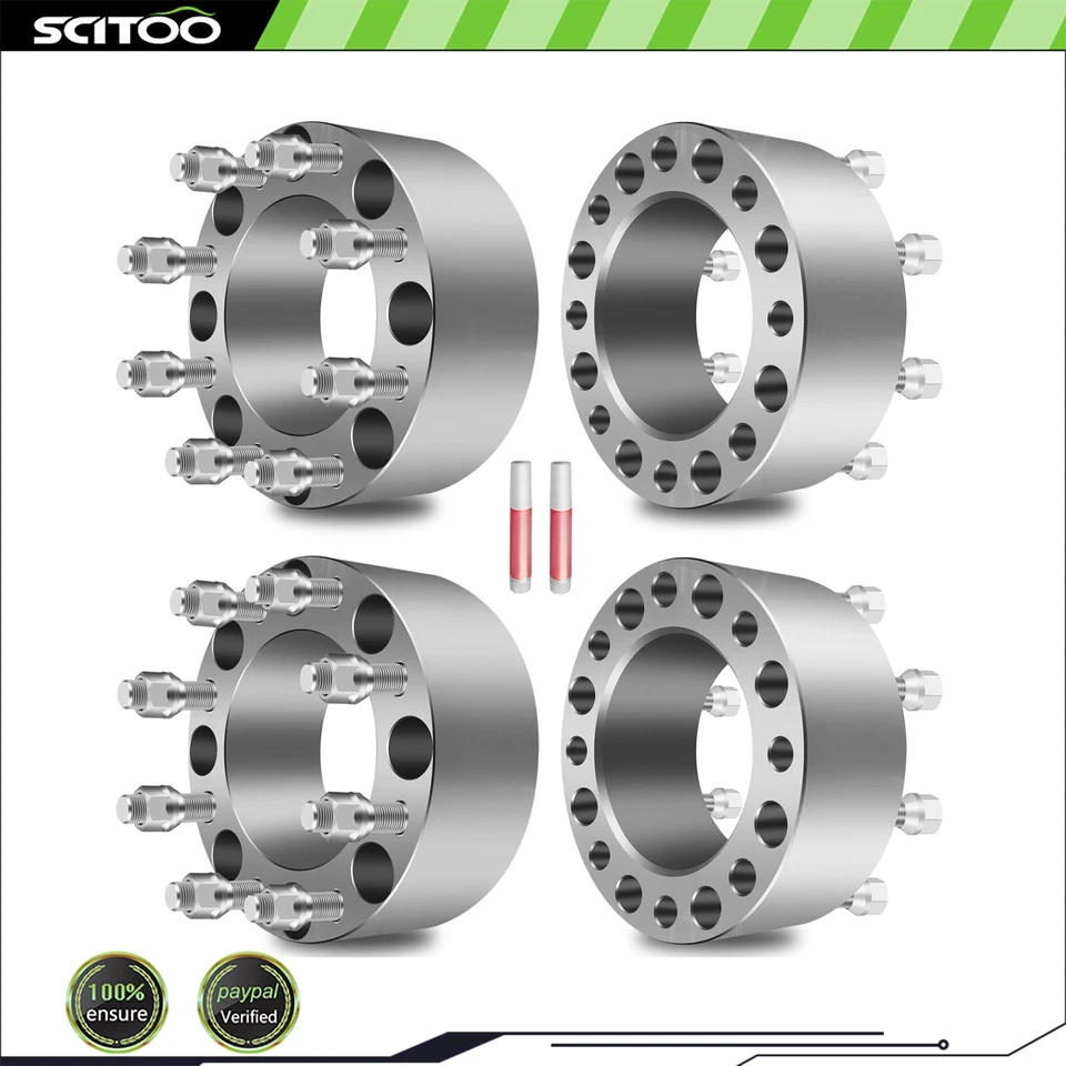 4X Wheel Spacers 8x170 3" 14x1.5 Fits Ford F-250 F-350 Super Duty 2003-2022 2012 - Image 1 of 4