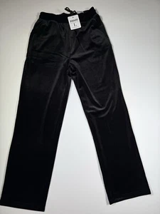 Zoulee Women's Velour Sweatpants High Waist Straight Pants Drawstring Pockets L - Picture 1 of 12