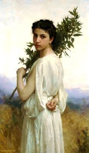 Pintura al óleo repro William-Adolphe Bouguereau - Rama Laurel - Imagen 1 de 1