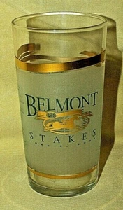 BELMONT STAKES GLASS NYRA 134 8 DE JUNIO 2002 BARWARE CARRERAS DE CABALLOS BARWARE* - Imagen 1 de 6