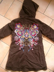 (C596) Nolita Pocket Girls Mantel Felljacke Parka Stickerei & Stahlnieten gr.104 - Picture 1 of 7