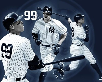 Aaron Judge Yankees NewYork MLB Holographic 11x14 Matted Frame - Image 1 of 2