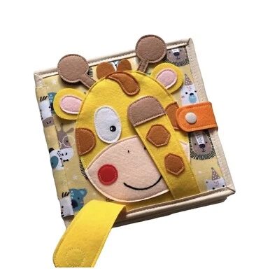 Toddler Felt Busy Book – Quiet Learning Activity Toy with Giraffe Design - Image 1 of 4