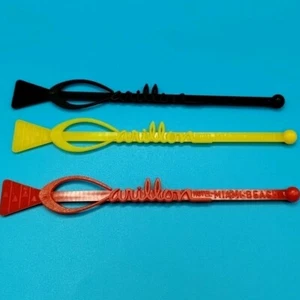 Vtg Carillon Hotel Miami Beach Swizzle Sticks Lot Of 3 Red Yellow Black Plastic - Picture 1 of 6