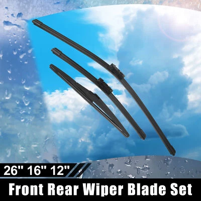 Kit de 3 escobillas limpiaparabrisas 26" 16" 12" para gancho J/U Lexus NX300h 2015-2021 Foto 1 de 4