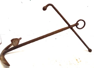 Antique Boat Anchor Early 21st Century Kedge Type Ocean Found Nautical Decor - Picture 1 of 11