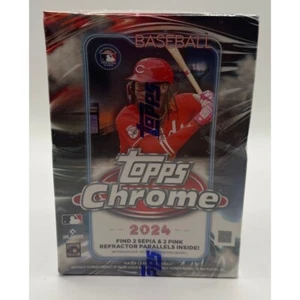 NEU Sealed 2024 Topps Chrome Value Box - 7 Packs, 28 total cards - Bild 1 von 2