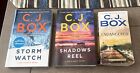 C.J BOX LOT of 3 JOE PICKETT NOVELS BOOKS: Storm Watch/Shadow Reel/Endangered cj