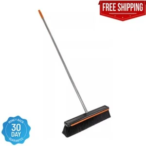 Push Broom with Squeegee Blade Head 1 (8 In.) for Indorr & Outdoor Use - Picture 1 of 6