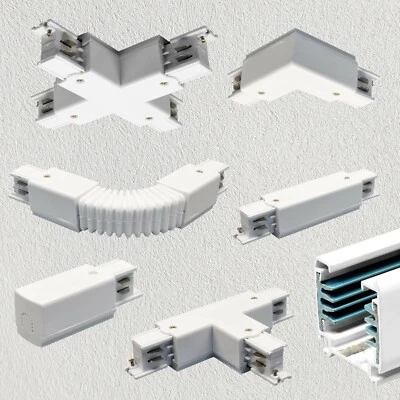 MAXKOMFORT Verbinder / Kupplung für 3-Phasen Schienensystem Stromschiene Aufbauschiene