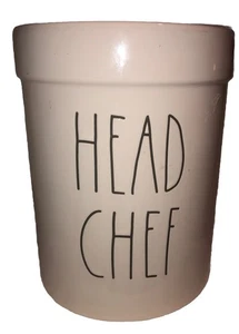 Rae Dunn RARO Cabeza Chef Utensilios Grandes Portaherramientas Vajilla Cocina Organizador - Imagen 1 de 8