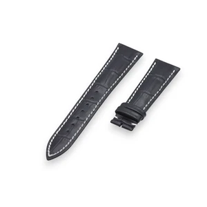 Armband 22 mm schwarz Krokodilleder für Longines Master Collection - Bild 1 von 6