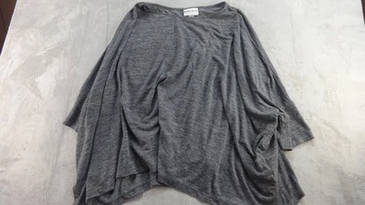Poncho Top Ava Viv Mujer X/1X Gris Manga Dolman Informal Cuello Redondo Foto 1 de 4