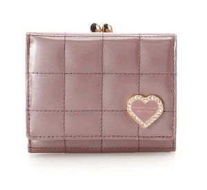 Samantha Thavasa Elegant Patent Quilting Tri-fold Wallet Lavender Kawaii NEW - Picture 1 of 15