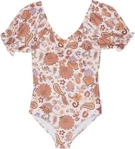 Neu mit Etikett Seafolly Mädchen Standard Twist Front Soft Cup Boyleg Einteiler Badeanzug 14 (Au - Bild 1 von 6