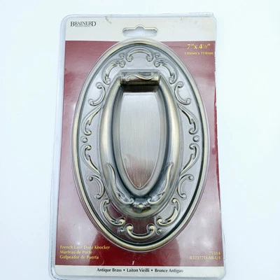 Brainerd French Lace Door Knocker Antique Brass Finish 7"×4.5"  - Image 1 of 4