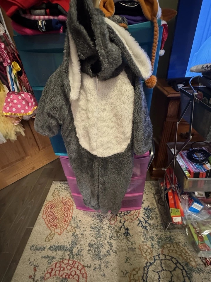 Bunny Costume One Piece Zip Up Size 3-4T. Very Cute, No Tags. - Image 1 of 3