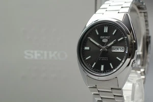 [MINT / Full Set] Seiko 5 7S26-0480 Black Dial Automatic Men's Watch From JAPAN - Picture 1 of 11