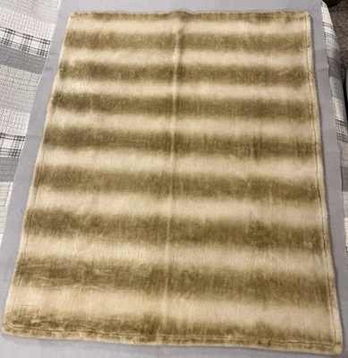 Woolrich Home Faux Fur & Faux Suede Back Throw Blanket Brown 61” x 48” Cabin - Image 1 of 4