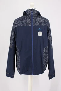 RONHILL LIFE NIGHT RUNNER JACKET MENS RUNNING REFLECTIVE BLUE RRP £80 AD - Picture 1 of 8