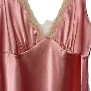 Victoria's Secret Rosa Raso Pizzo Lingerie Camicia da Notte Abito Slip Taglia Large (L) - Foto 1 di 6