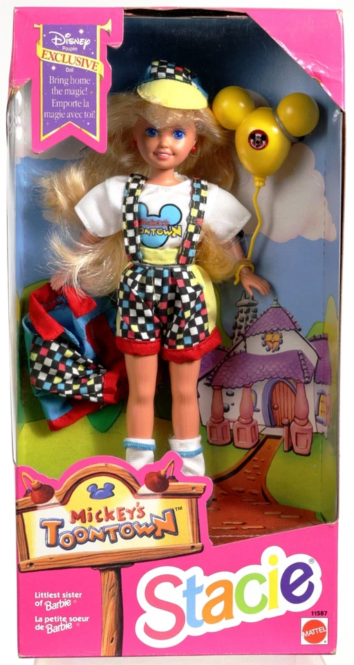 Muñeca extranjera Mickey's Toontown Stacie exclusiva de Disney - 11587 Mattel 1993 en caja original Foto 1 de 4