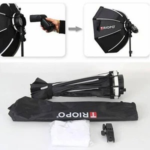 TRIOPO 65cm Octagon Umbrella Outdoor Flash Photo Softbox for Godox Speedlite EUS - Picture 1 of 12