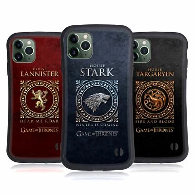 HBO GAME OF THRONES METALLIC SIGILS HYBRID CASE FOR APPLE iPHONES PHONES - Image 1 of 4