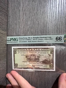 $5 Hong Kong Dollars 1973-1975 (PMG 66) Gem Uncirculated | Hong Kong Paper Money - Picture 1 of 2