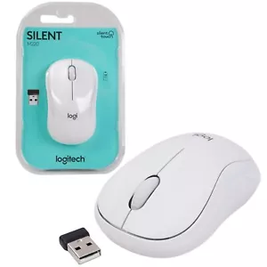 Logitech PC USB Maus M220 Silent Weiß Wireless Mouse Kabellos Funk 3 Tasten - Bild 1 von 6