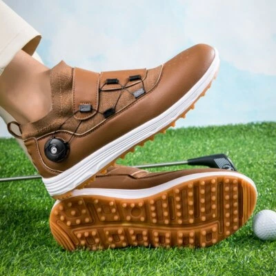 Zapatos de golf para hombre al aire libre cómodos zapatos para caminar antideslizantes impermeables zapatillas  Foto 1 de 4