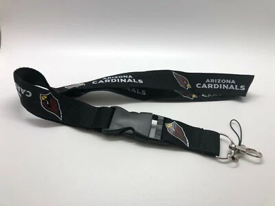 Arizona Cardinals Lanyard ID Badge Key Chain Clip Face Mask Holder Strap Saver - Image 1 of 4