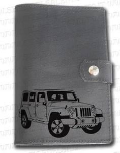 Portadocumenti portalibretto pelle auto Jeep Wrangler Sahara 2017 libro Leather - Picture 1 of 2