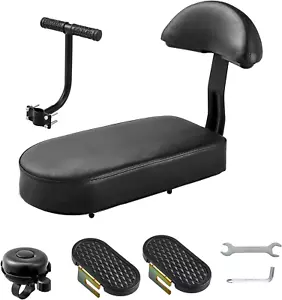 Kids Bike Seat Set, Comfort Bike Seat with Backrest, Wide Child Bicycle Rear Sea - Picture 1 of 12