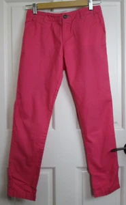 Arizona Pink Skinny Khaki Pants Girls Size 14 26x26 Pockets 74-28223 - Picture 1 of 7