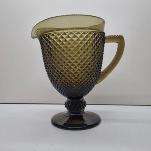 Vista Alegre Bicos Pitcher Jug Carafe Press Glass Portugal 8” Emerald Green - Picture 1 of 15