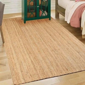 Braided Jute Reversible Indoor Outdoor Area Rugs Or Runner Rug - Picture 1 of 49