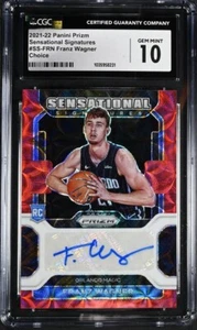 2021 Panini Prizm Sensational Signatures Choice Auto Franz Wagner CGC 10 RC Gem - Picture 1 of 2