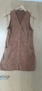 Brown Suede Dress Size 12 - Picture 1 of 3