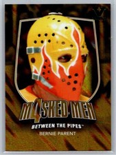 2011  In The Game Between The Pipes #MM-33 Bernie Parent Masked Men Green Stamp