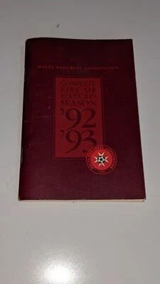 1992 93 Malta Football Complete List of Fixtures Soccer - Image 1 of 2