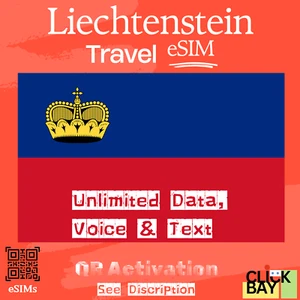 Liechtenstein Travel eSIM, 35 Go de données Internet + appels et SMS illimités pendant 30 jours - Photo 1 sur 7