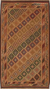 New Geometric Flat-Woven 6x10ft Kilim Shiiraz Oriental Area Rug Handmade - Picture 1 of 12