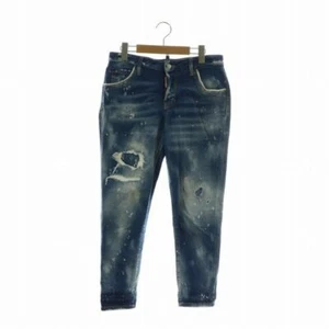Dsquared DSQUARED2 Hockney Jean Denim Pants Jeans Tapered Damaged Painted Used b - Picture 1 of 9