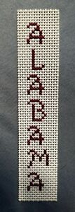 Bookmark~~ ALABAMA~Vintage~Crochet/Knit Style/Design~Dark Red~~