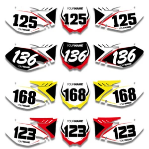 Calcomanía de nombre de corredor con gráficos de matrícula personalizada para Yamaha YZ250F YZ450F 2006-2009 - Imagen 1 de 2