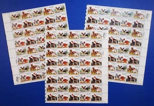 US# 2098-2101 Dogs x3 Stamps Sheets Panes FV$24 CV$60 - Picture 1 of 1